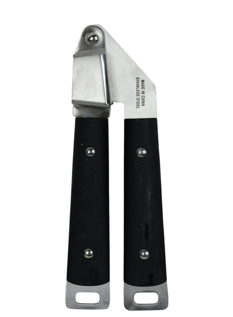 Stainless Steel Garlic Press with Black Handle, Heavy Duty Kitchen Mincer Tool  - Image 5