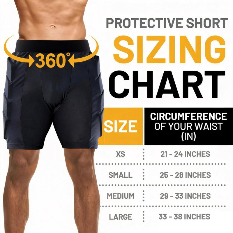 Tanden Padded Shorts Hip Impact Shorts Tailbone Protector Pad for Snowboarding Pads, Snowboard Butt Pad for Skating Ski Skateboarding Ice Figure Skating Crash Pads M - Image 5