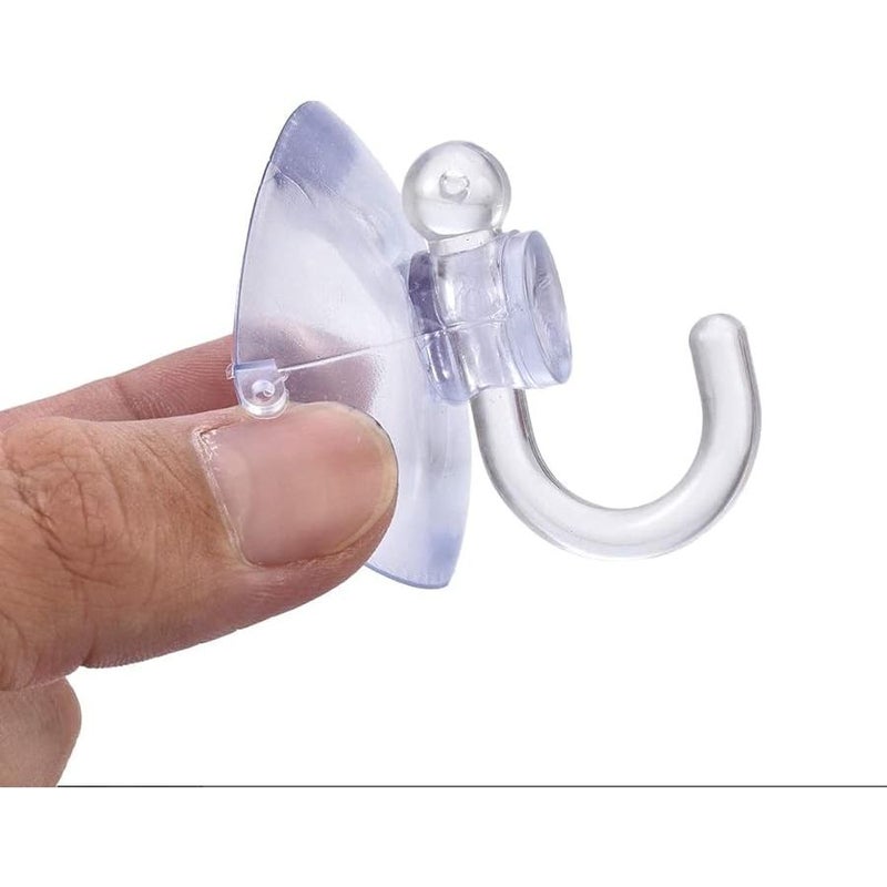 Clear PVC Suction Cup Hooks 45 mm Diameter for Home Kitchen Bathroom Pack of 12 - Image 3
