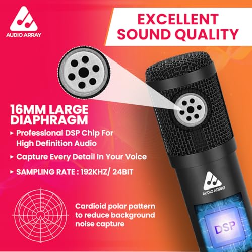 Audio Array AM-C1 USB Condenser Microphone Kit | for Podcasting, Online Meeting, Gaming, Singing & Live Streaming | Boom Arm, Pop Filter, Mic Cover, Spider Shock Mount, Tripod & 2.5M USB Cable - Image 5