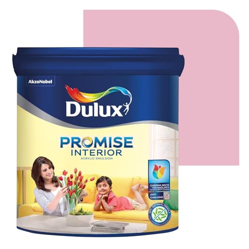 Dulux Promise Interior Emulsion Paint (1L, Turkish Pink) | Wall paint with Chroma Brite Technology for brighter longer-lasting colors | Rich finish | Anti-chalk | Water-based | 3-year warranty - Image 1