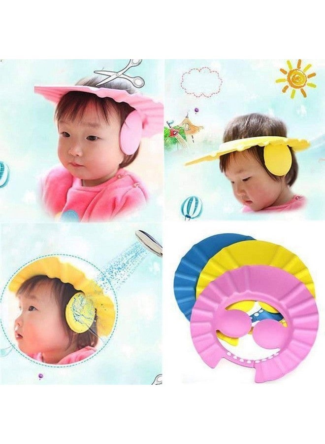 Cyrox Adjustable Bathing Baby Shower Cap for Children Baby Eye Ear Protector Baby Hair Wash Bath Shower Cap (1PCS) - Image 4