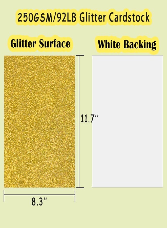 SALEMAR 250 GSM Glitter Cardstock Glitter Paper, 10 Color Sparkling Craft Paper for School, Scrapbook and Craft Projects, 8.3 x 11.7 Inches(Multicolor) - Image 2