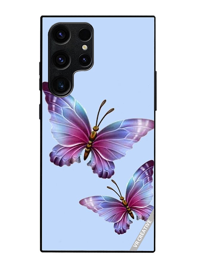 VR CREATIVE Protective Case Cover For Samsung Galaxy S25 Ultra Butterflies Design Multicolour