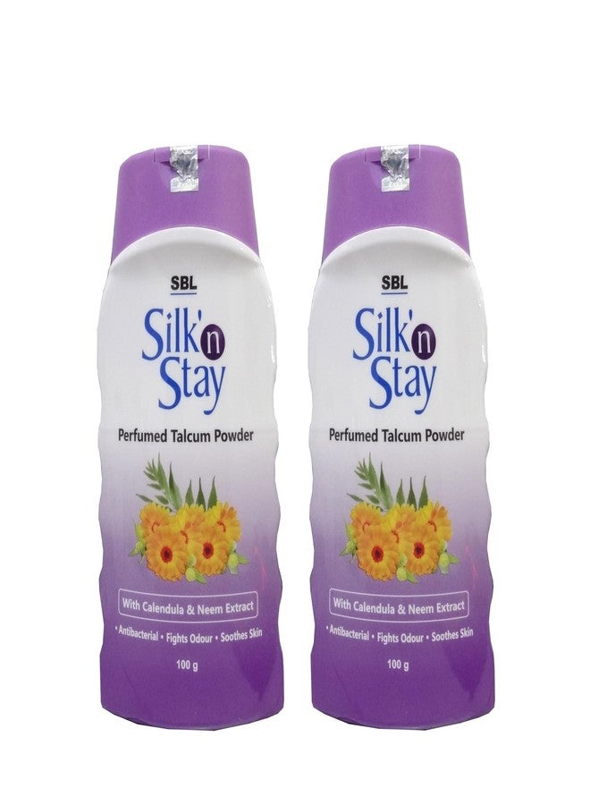 إس بي إل بودرة التلك SBL Silk'n Stay، 100 غرام، عبوة من قطعتين - Image 1