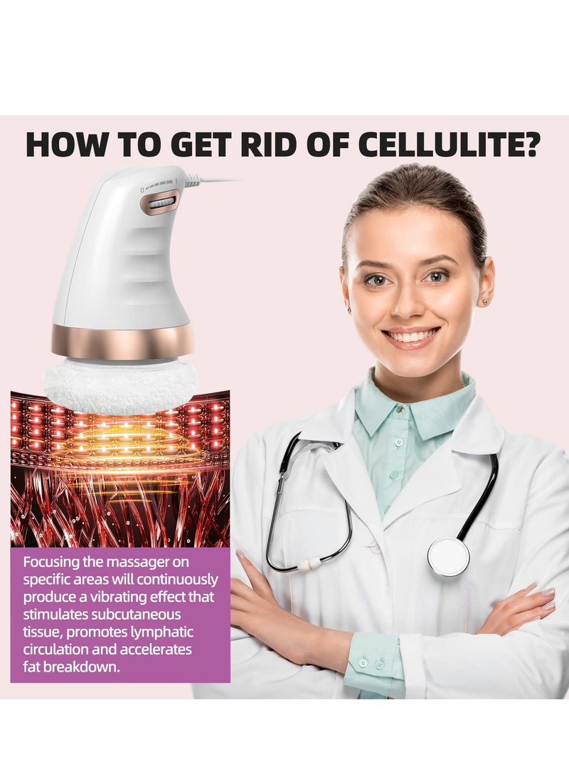 SYOSI Electric Cellulite Massager Body Contouring Massager with 6 Skin Friendly Pads, Handheld Body Massager for Toning The Abdomen, Legs, arms and Thighs - Image 4