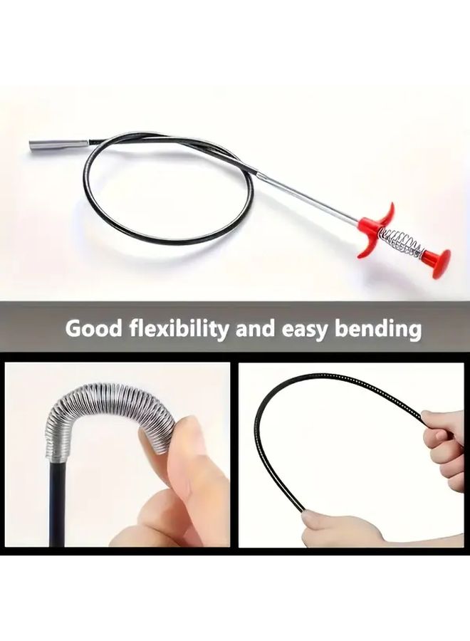 Toilet Drain Cleaner 2165 Inch Unclogging Tool With 4 Claws Flexible Grabber - Image 3