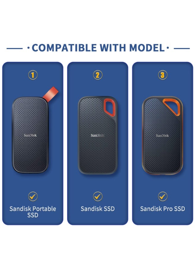 Chabeia Hard Protective Case for SanDisk Extreme Pro Extreme Portable External SSD 500GB 1TB 2TB Travel Storage Bag for Daily Use and Outdoor Protection - Image 2