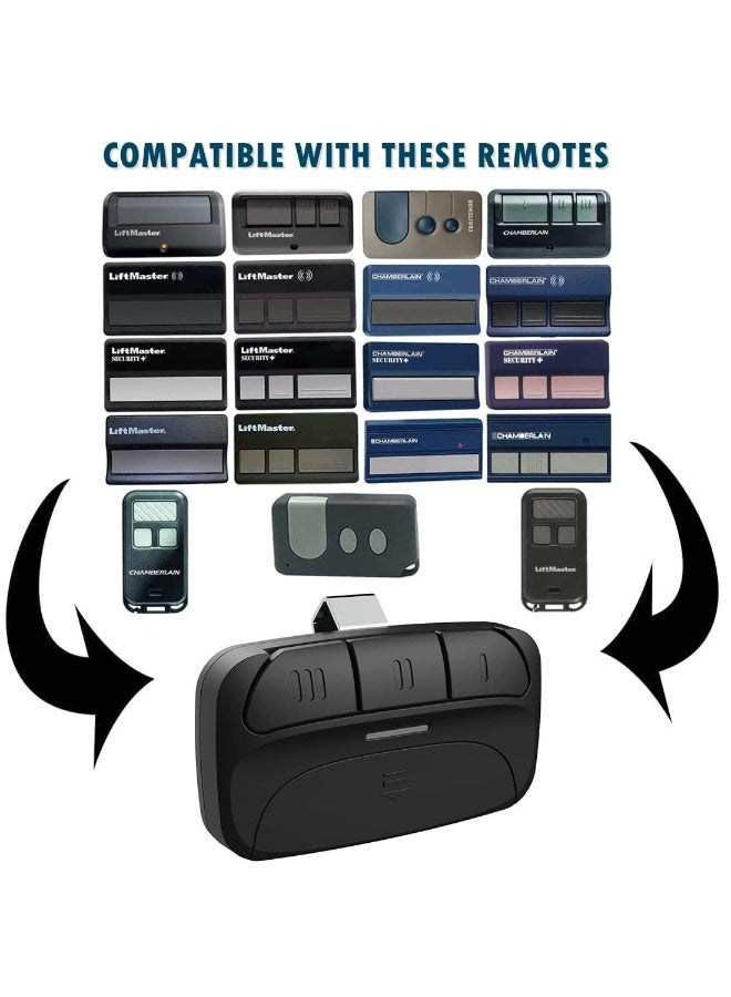 شابية جهاز تحكم عن بعد لفتح الباب لجهاز Liftmaster 893LM، جهاز تحكم عن بعد متعدد الترددات من Chamberlain Sears Craftsman مع 5 أزرار تعلم، عالمي لـ 893MAX و893LM و371LM و373LM و973LM - Image 3