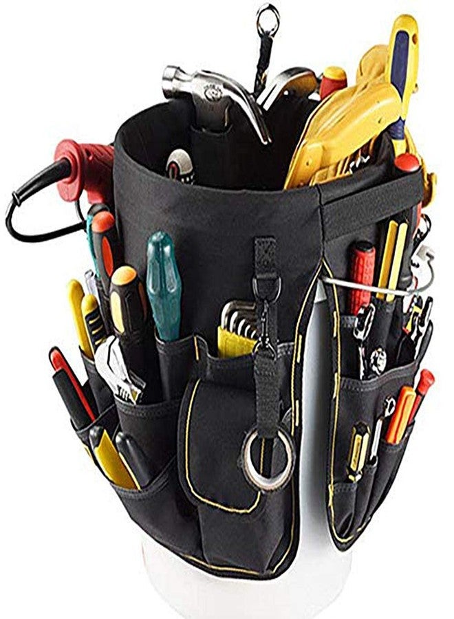 Zerodis Tools Bucket Tool Organizer, 56-Pocket, Black, Waterproof, 600D Oxford Cloth, Hanging Mount, 30cm Diameter, 10KG Load-Bearing, Ideal for DIY, Gardening, Construction, and More - Image 5