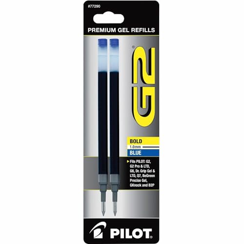 Pilot, G2 Gel Ink Refills, Bold Point 1 mm, Blue, Pack of 2 - Image 4