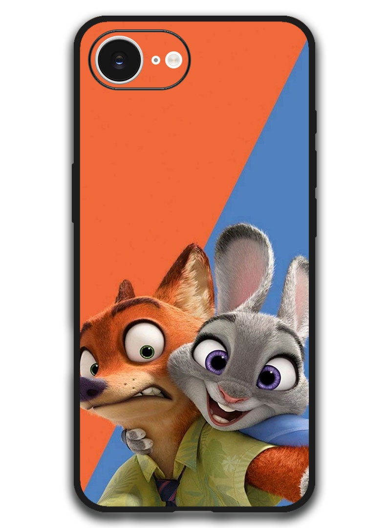 Theodor Case Compatible with Apple iPhone 16e 6.1 Inch Protection Shockproof Bumper Cover - zootopia - Image 1