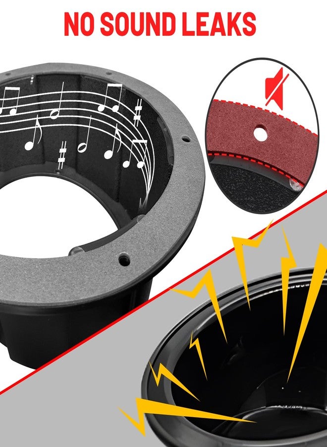 StarknightMT 2PCS 6.5 Inch Speaker Pods - Universal Angled Surface Mount Speaker Box Enclosure Compatible with 6.5" Speaker For RVs Trunks Trailers Boats Cars UTVs Golf Carts Jeep Door Panels Hole-Cut - Image 5