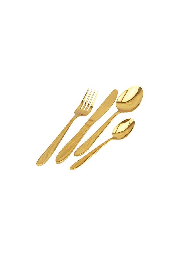 Berger 24 piece silverware flatware cutlery set with square stand, stainless steel includes 6 knife, 6 fork, 6 tea spoon, 6 dinner spoon, mirror polished, dishwasher safe - Image 3