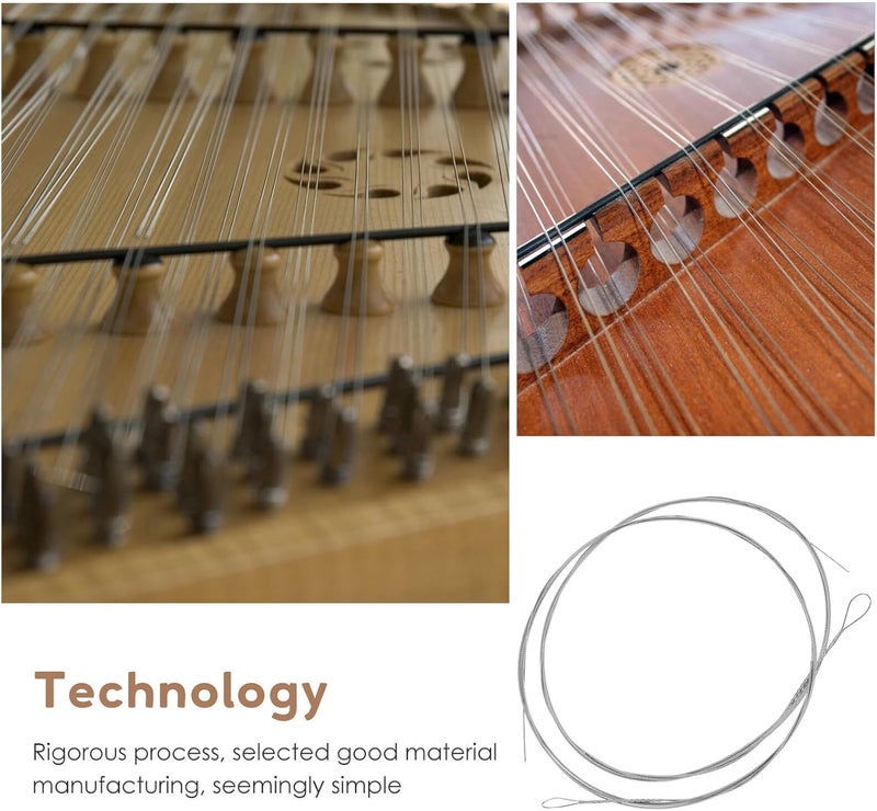 Abaodam 2Pcs Steel Dulcimer Strings Replacement Dulcimer Replacement Parts for Hammered Musical Instruments Accessories - Image 3