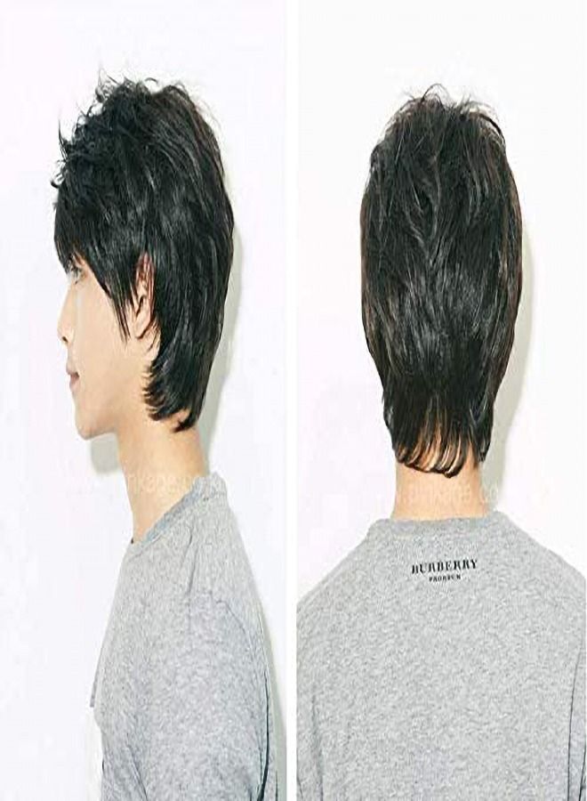Estelle Korean Lover Style Fashion Cool Men Fluffy Short Curly Wig For Boy Black No 02  - Image 4