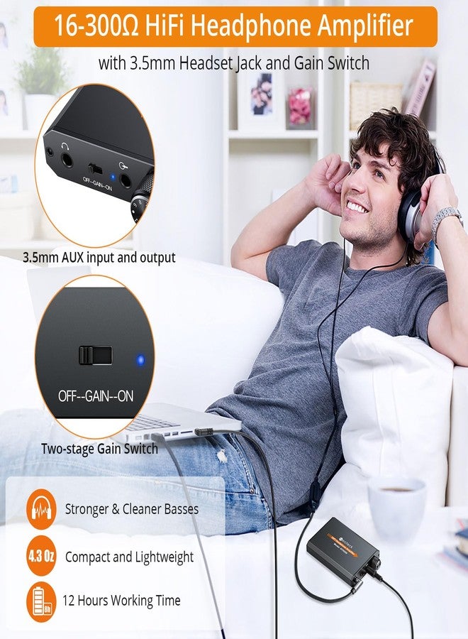 Neoteck مضخم سماعات الرأس المحمول Neoteck 3.5mm مع مفتاح زيادة من مرحلتين، 16-300 أوم، سطح ألومنيوم غير لامع - Image 3