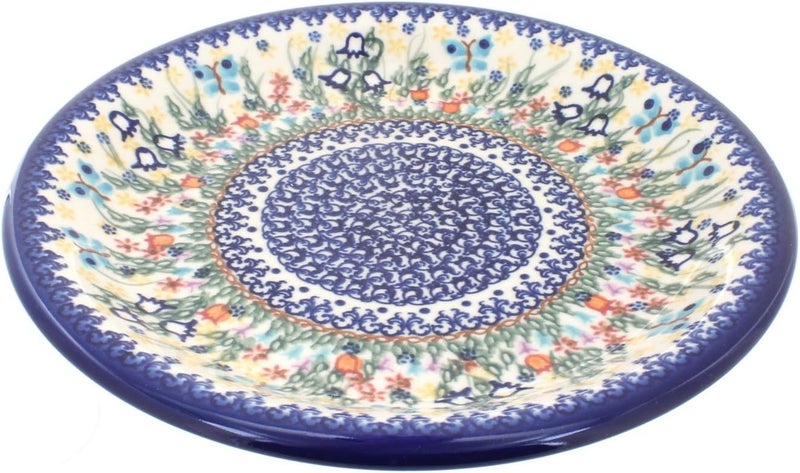 Blue Rose Pottery Blue Rose Polish Pottery Garden of Eden Dinner Plate - Image 1