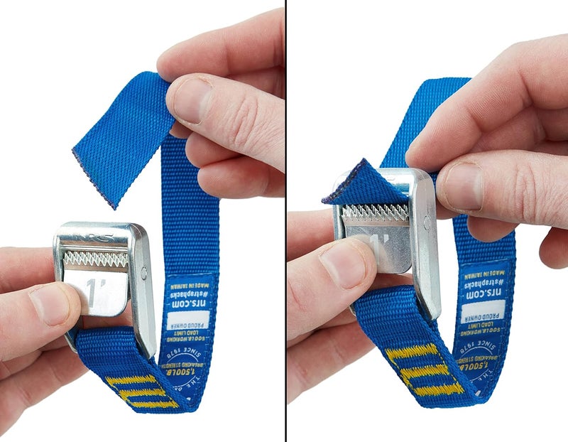 NRS 1.5" Heavy Duty Tie Down Strap – 2 Pack | Cargo Roof Rack Strap for Vehicle, Trailer, Kayak, Moving | 500 lbs. Working Load | 1,500 lbs Breaking Strength - Image 2