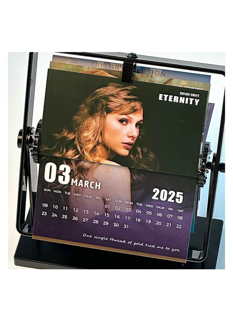 عام 2025 جديد سويفت تايلور سويفت الميكانيكية مكتب التقويم هدايا للجماهير والأصدقاء - Image 4