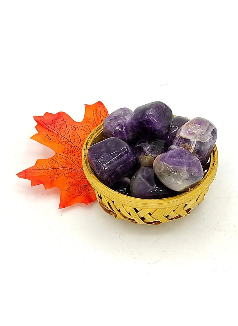 Plus Value Plus Value Amethyst Tumbled Stone Reiki Healing Crystals Home Office Decor Showpiece Kids Bedroom Meditation Room Decoration 200 Grams Purple  - Image 4
