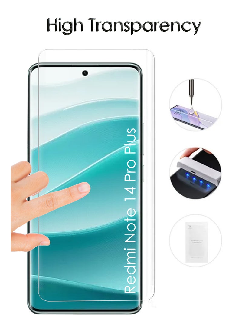 Generic - Redmi Note 14 Pro Plus - UV Liquid Glue Full Curved Coverage Tempered Glass Screen Protector - Image 1