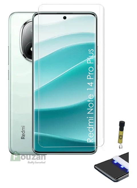 Redmi Note 14 Pro Plus - UV Liquid Glue Full Curved Coverage Tempered Glass Screen Protector