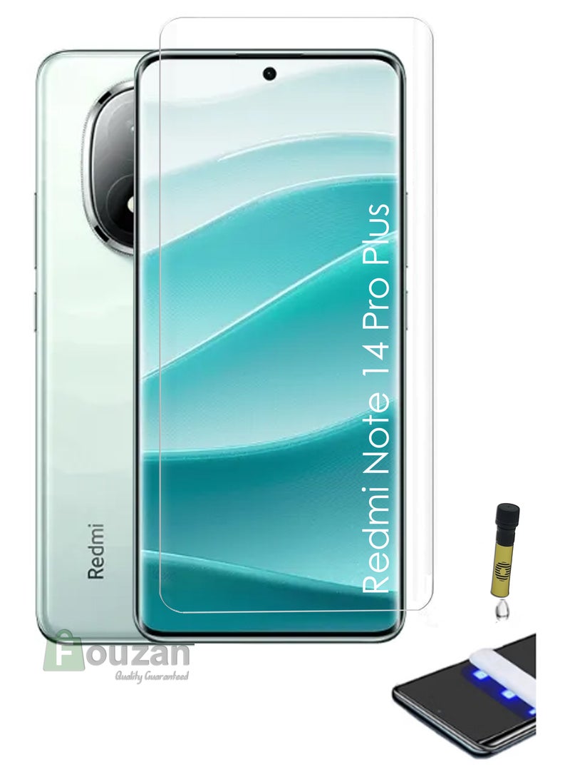 Generic - Redmi Note 14 Pro Plus - UV Liquid Glue Full Curved Coverage Tempered Glass Screen Protector - Image 1