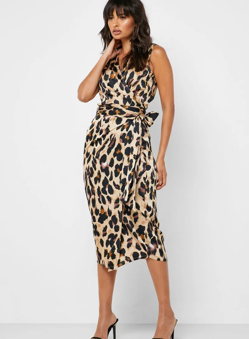 Never fully Dressed Leopard Print Wrap Top