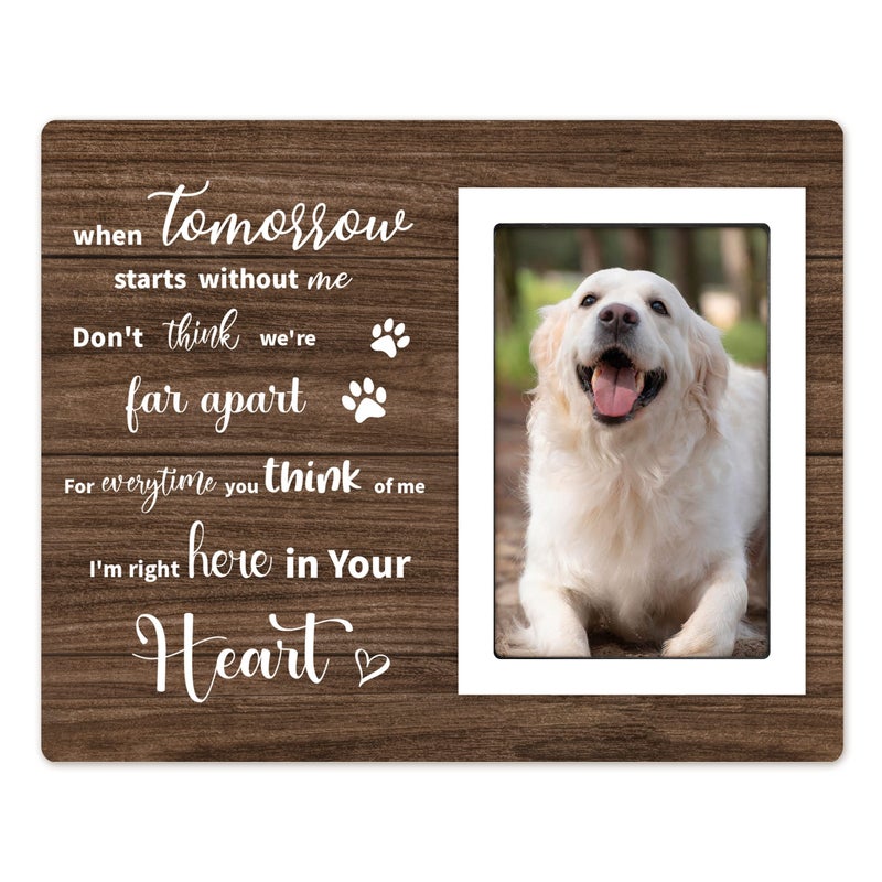 Pandasch Loss of Dog Sympathy Gift Pet Memorial Picture Frame for 4x6 Photos Passing Away Bereavement Remembrance Memorial Gifts for Loss of Dog Pet Cat