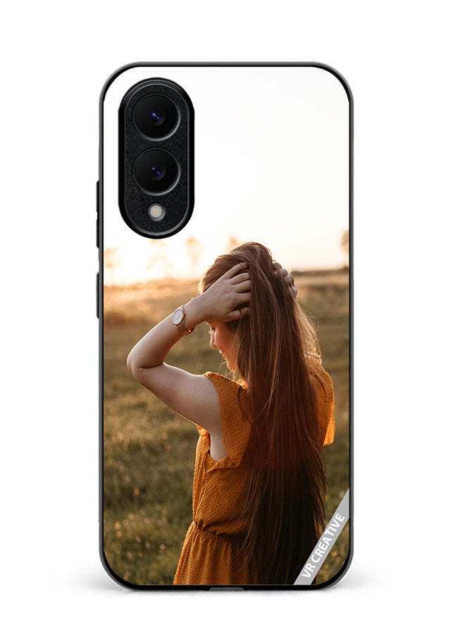 Protective Case Cover For Samsung Galaxy S25 Edge Sunset Girl Design Multicolour