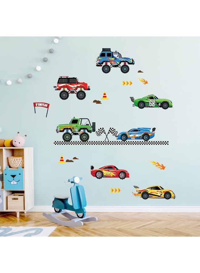 BPA Racing Car Wall Decals Boys Room Wall Stickers Baby Nursery Kids Wall Decor - Image 3
