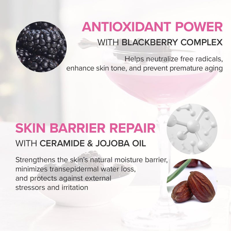 MARY & MAY Mary&May Vegan Blackberry Cream Essence | Milky Essence Toner | Deep Hydration | Korean Skincare | Strengthens Skin Barrier | Plumping & Firming | Lightweight Formula (140ml/4.73 fl.oz.) - Image 4