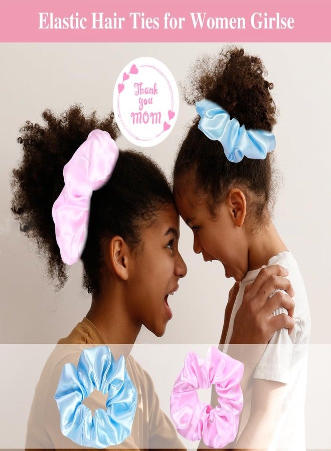 Heniho 2+2 Satin Bonnets with Scrunchies for Kids, Cute Hair Bonnets for Girls Sleeping Curly Hair, C - Image 5