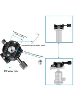 Y&D SYOSI 360 Panoramic Tripod Head Base Screw Knob Clamp, with 38mm Arca Swiss Style Quick Release Plate Bubble Level for Peak Design Travel Tripod, Gimbal, up to 22.05LBS  - Image 5