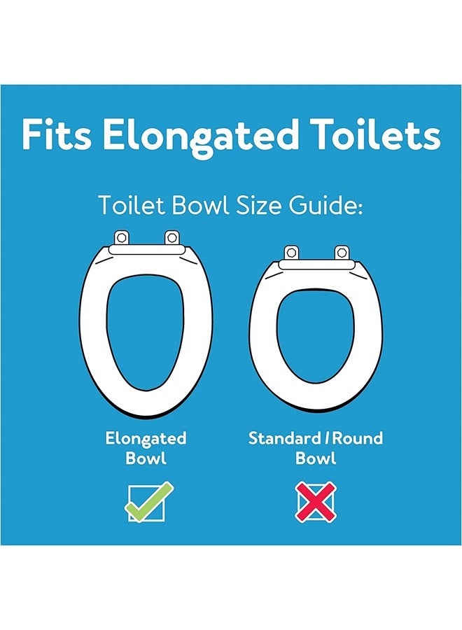 careX Elongated Hinged Raised Toilet Seat, Adds 3.5 Inches Of Height To Toilet, 300 Pound Weight Capacity, Toilet Seat Riser, Elevated Toilet Seat And Handicap Toilet Seat - Image 2