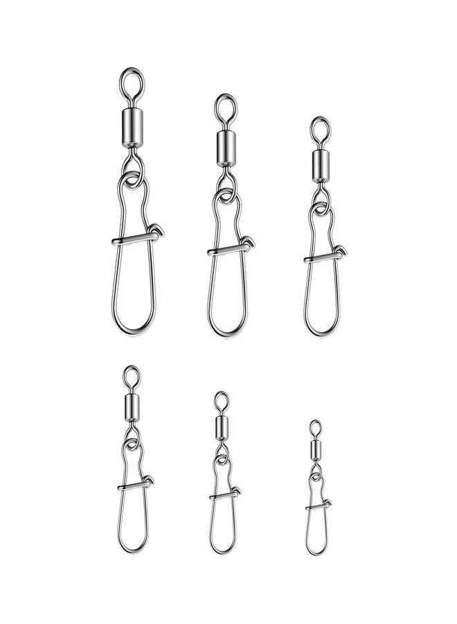 Homeaura 60Pcs High-Strength Fishing Swivel Set with Smooth-Rotation Ball Bearing Multi-Size for Diverse Fish | Safety Snap | Corrosion Resistant | Portable Case - Image 1