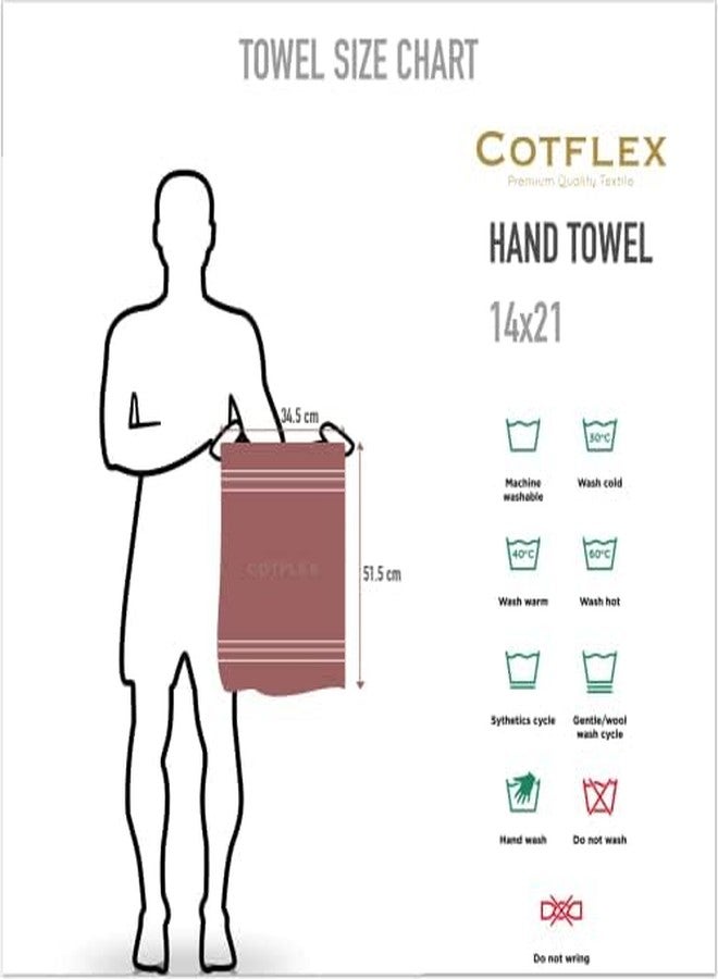 COTFLEX Hand and Face Towel Pure Cotton, White, 14x21, Pack 3 - Image 5