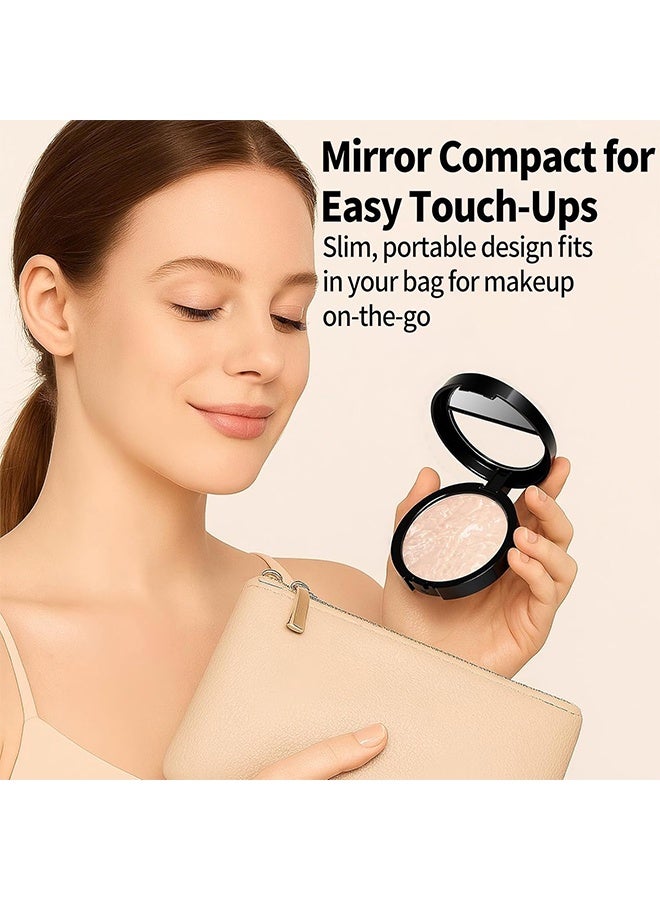 HUDA STORY Glow Fusion, Baked Luminous Pressed Powder–Glow-Infused Foundation,Highlighter & Setting Powder in One–Color-Correcting,Oil-Control,Long-Lasting Coverage for All Skin Tones #03 Light Beige - Image 5