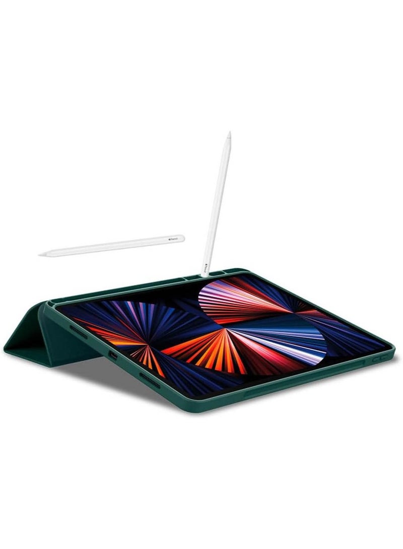 Spigen Urban Fit for iPad Pro 12.9 inch Case Cover M2 6th Generation (2022) / 5th Generation (2021) with Pencil Holder - Midnight Green - Image 5