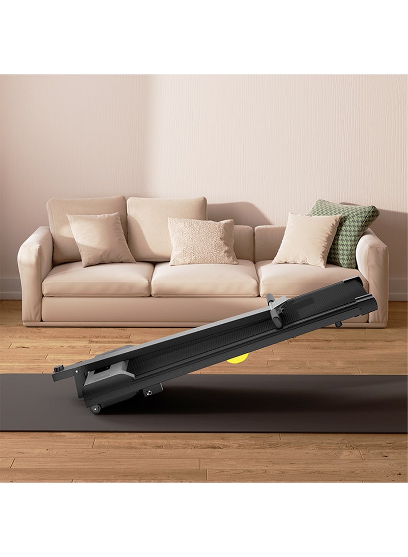 Treadmill with Handles & Walking Pad Foldable Compact for Home Office Use Portable Under Desk Design with Quiet Motor LED Display Remote Control