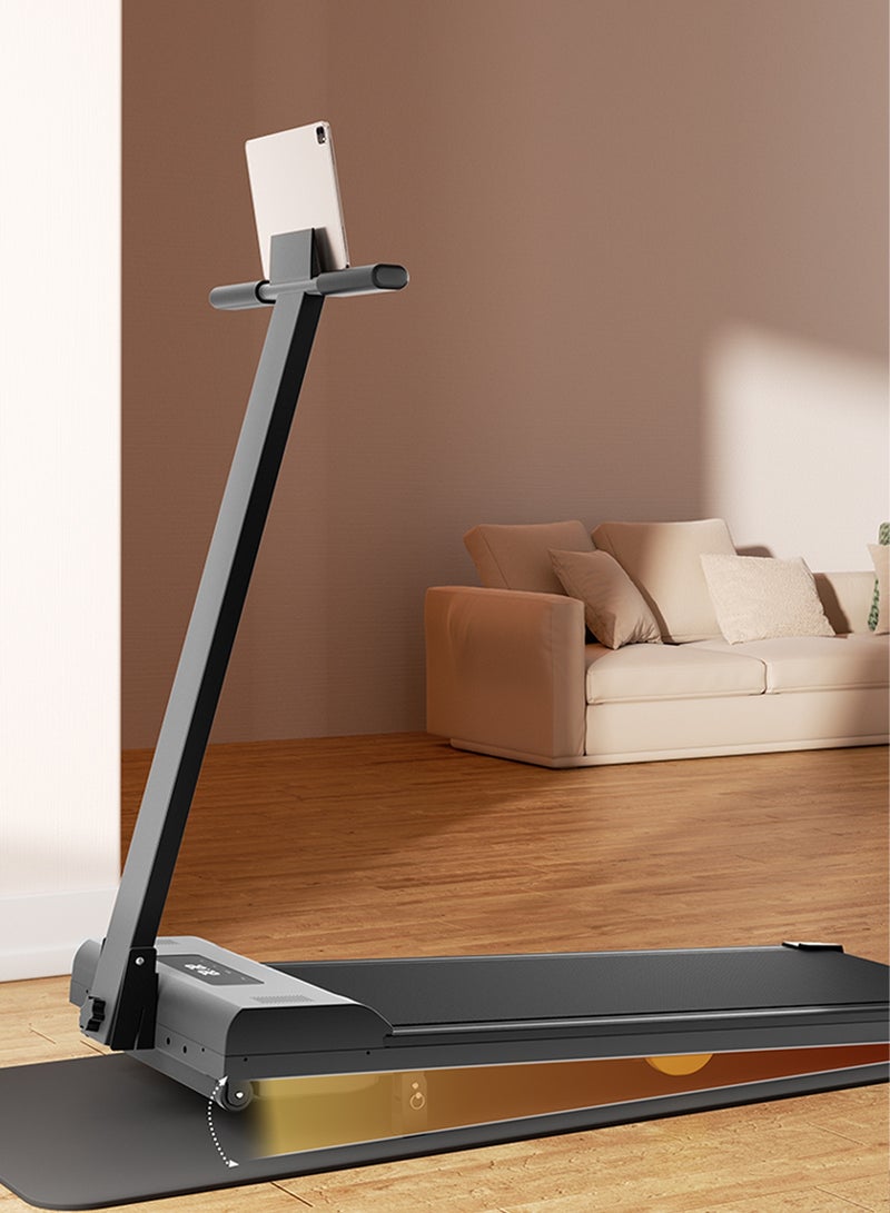 Treadmill with Handles & Walking Pad Foldable Compact for Home Office Use Portable Under Desk Design with Quiet Motor LED Display Remote Control