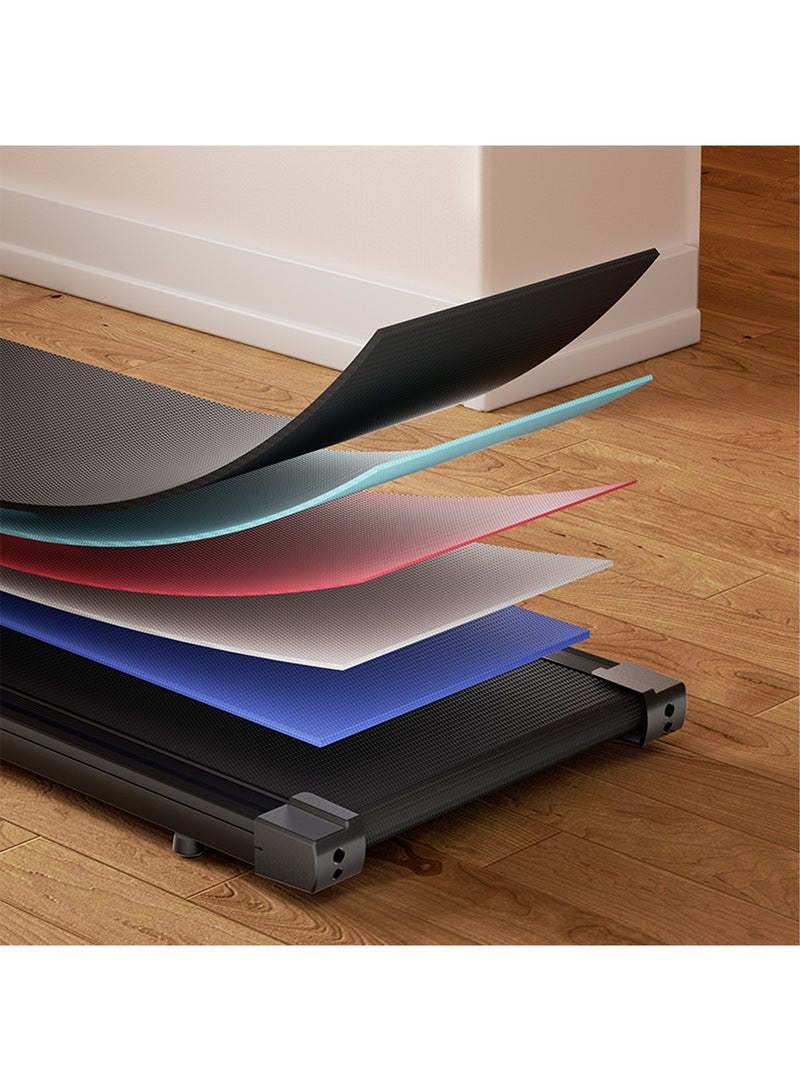 Treadmill with Handles & Walking Pad Foldable Compact for Home Office Use Portable Under Desk Design with Quiet Motor LED Display Remote Control