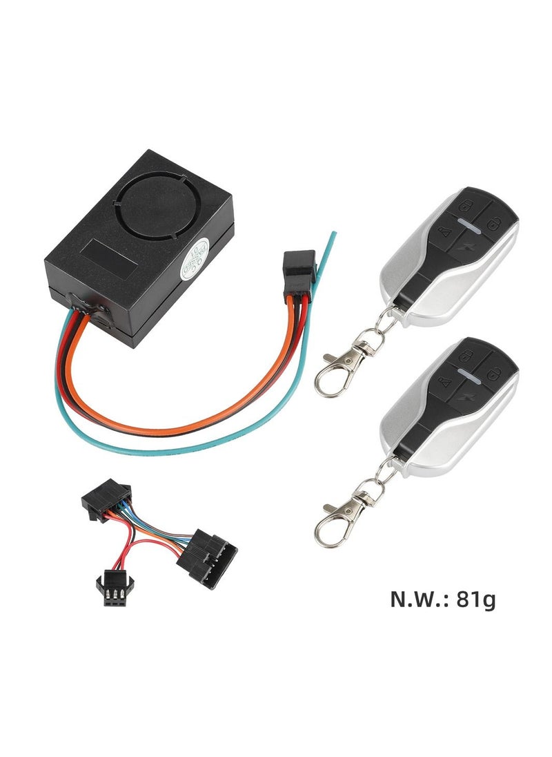 Electric Scooter Anti Theft Device Vibration Alarm Waterproof One-Button Starter Support Vehicle Search Function with Remote Controller