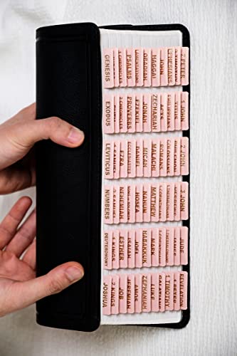 UPAFEXXI-Leather Bible Tabs, Bible Tabs for Women and Men(Gold Foil Lettering) Large Print Stickers, Easy to Read and Apply, 80 Chapters Labels for Easy Navigation (Rose Pink) - Image 5