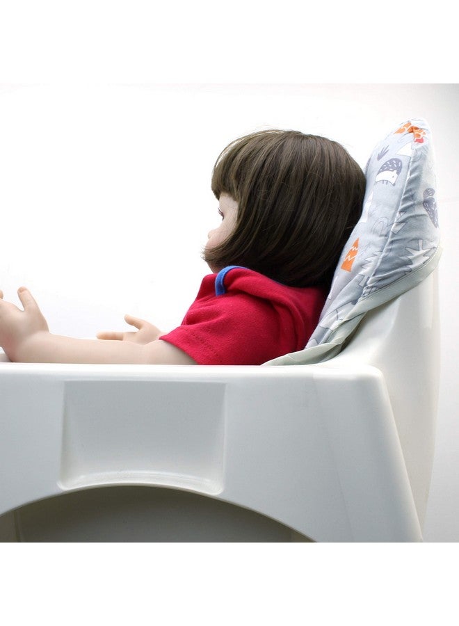 ZARPMA Cotton Seat Covers for IKEA Antilop Highchair, Padded, Forest Pattern Foldable Baby Highchair Cover for IKEA Child Chair Cushion (Grey Forest) - Image 3