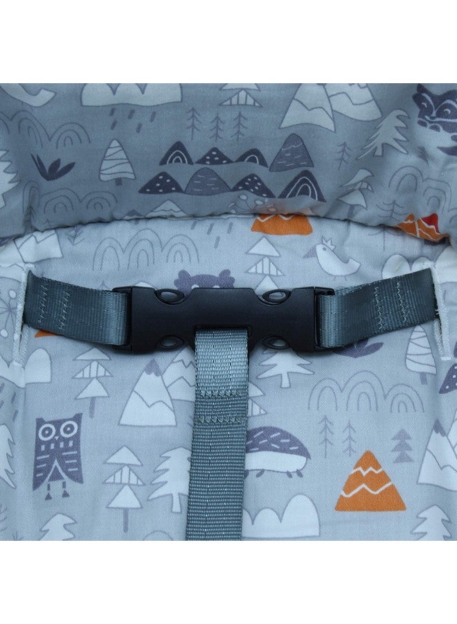 ZARPMA Cotton Seat Covers for IKEA Antilop Highchair, Padded, Forest Pattern Foldable Baby Highchair Cover for IKEA Child Chair Cushion (Grey Forest) - Image 5