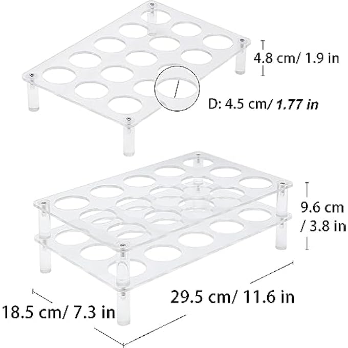 Unity 30 Coffee Pod Holder Acrylic 2 Tiers Design Clear K Cup Holder Coffee Pod Organizer For Countertop K Cup Drawer Organizer Suitable For Most Coffee Capsules 30 Pod Capacity - Image 3
