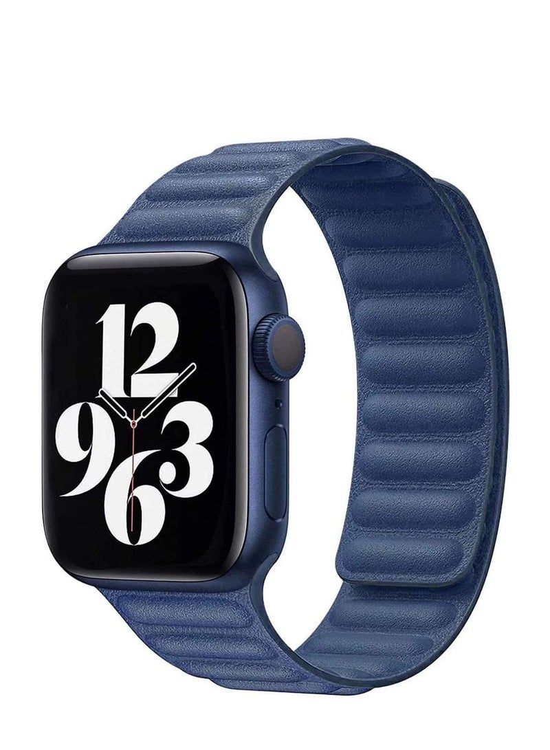 Premium Leather Adjustable Magnetic  Replacement Wrist Strap For Apple Watch SE/6/5/4/ 42/44mm - Image 1
