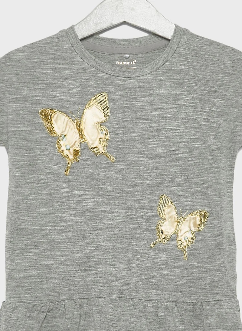 NAME IT Kids Butterfly Embroidered Top